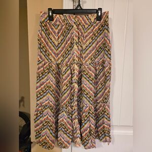 Sonoma Vibrant Chevron Maxi Skirt sz Medium